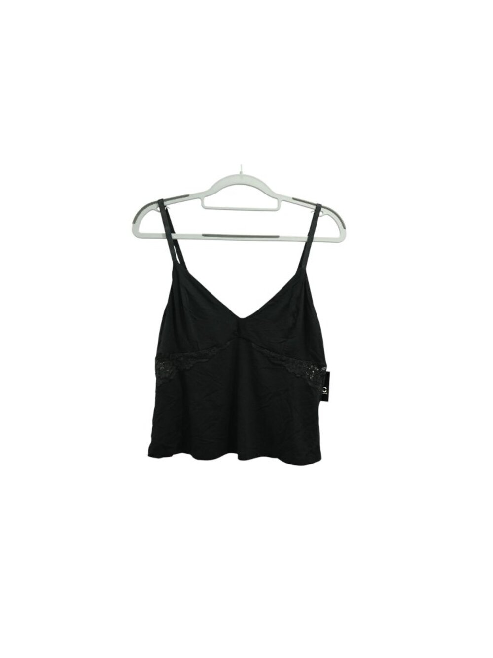 NWT INC International Concepts Sleeveless Sleep Lounge Cami Sz M Black Lace Trim